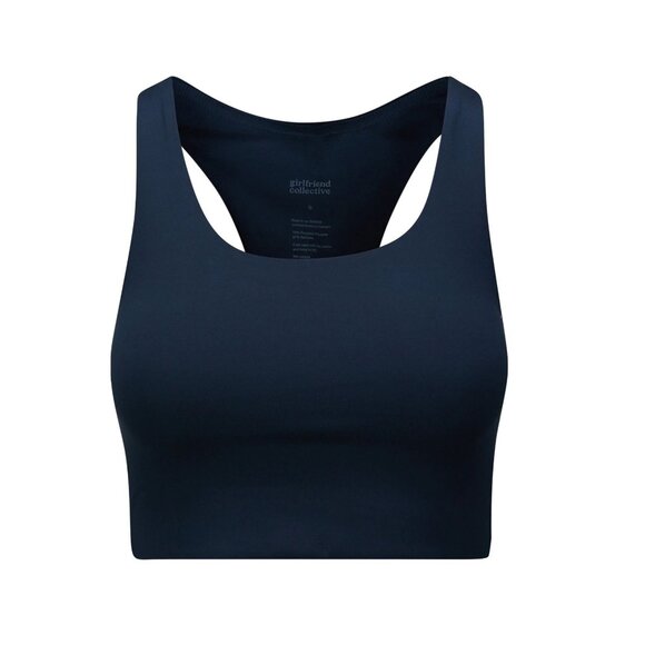 Girlfriend Collective Paloma Racerback Sports Bra Women's Size Small Navy NWT! - Picture 1 of 9